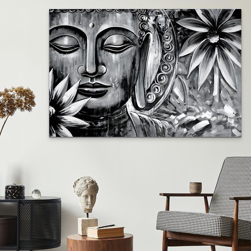 Tableau Bouddha Noir et Blanc - Montableaudeco