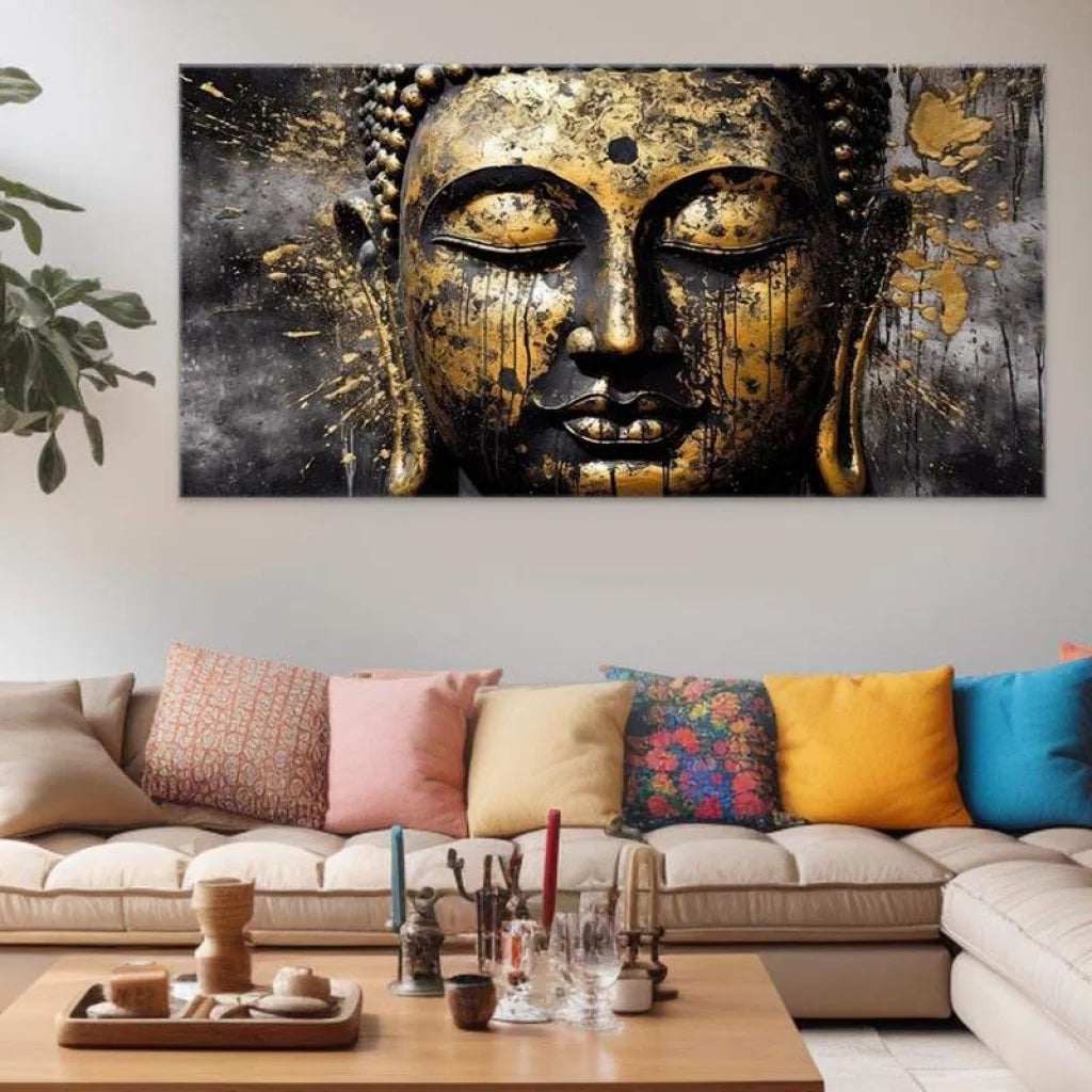 Tableau Bouddha Splendeur Zen 40x80cm / Toile tendue sur châssis Tableau Bouddha