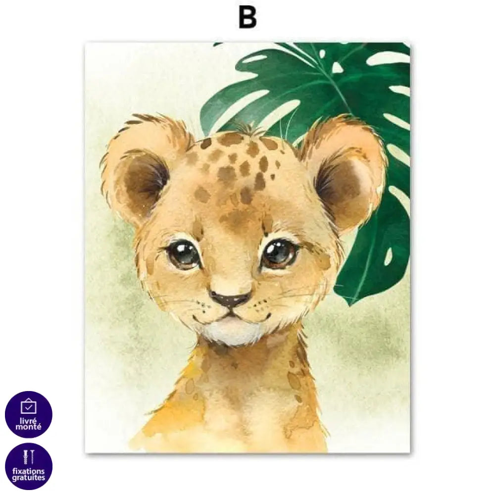 Tableau Chambre Enfant Les Petits Animaux - Montableaudeco