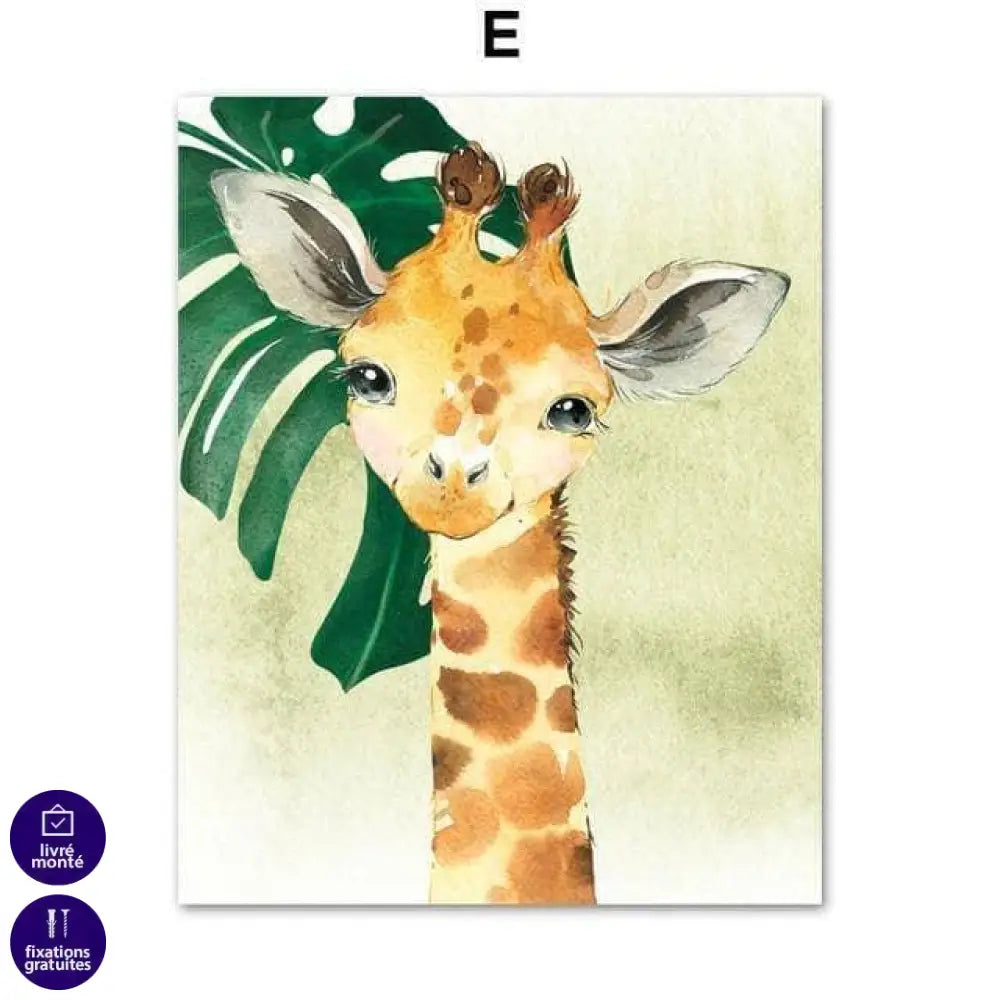 Tableau Chambre Enfant Les Petits Animaux - Montableaudeco