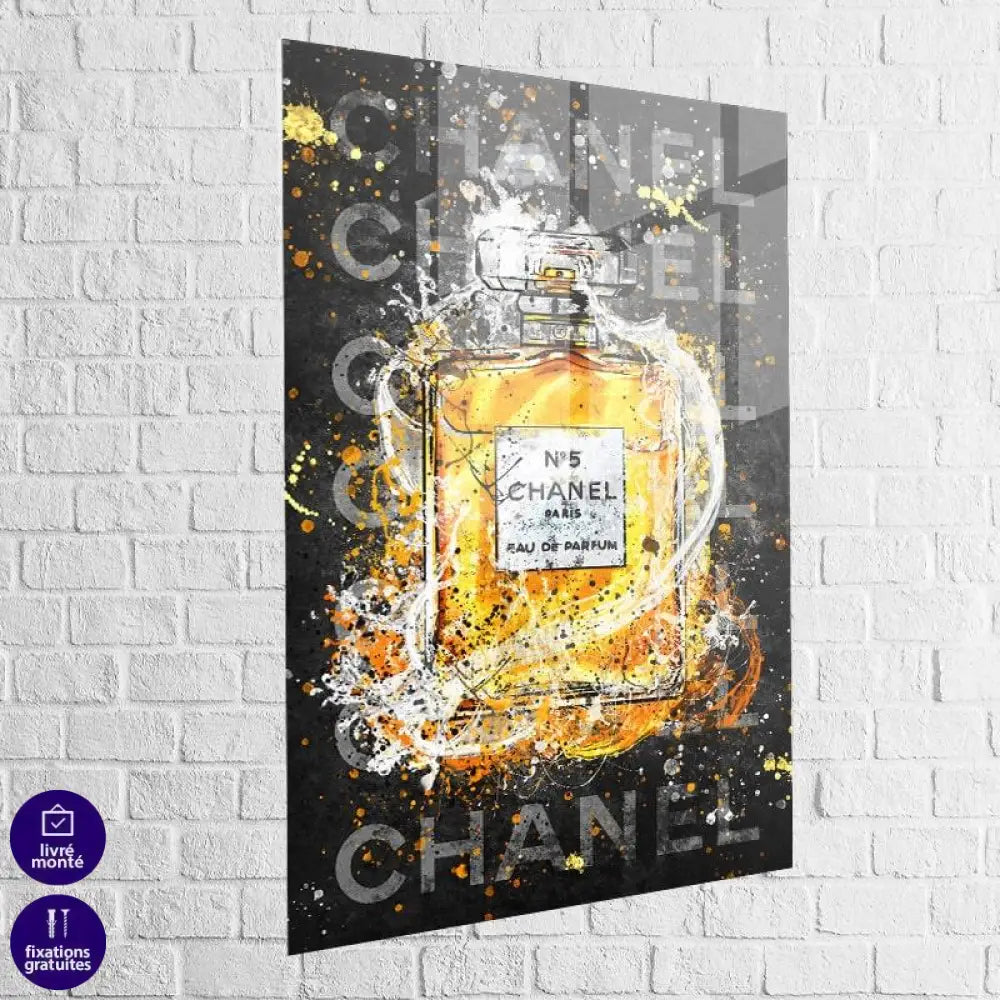 Tableau Chanel Black Graffiti - Montableaudeco