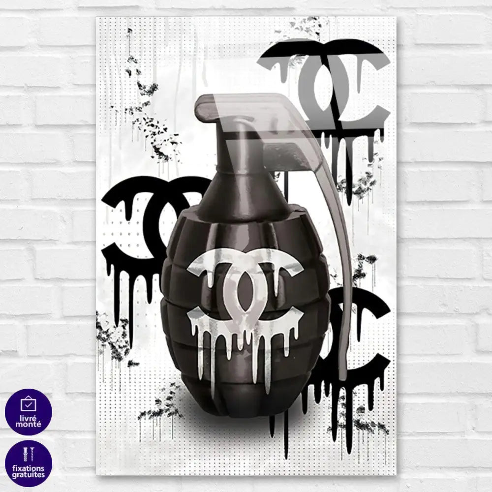 Tableau Fashion Chanel Grenade - Montableaudeco