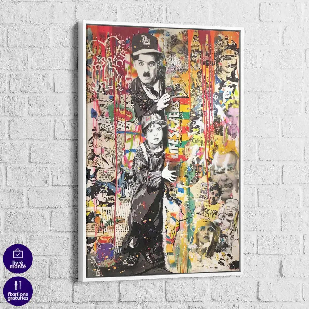 Tableau Charlie Chaplin et le Kid - Montableaudeco