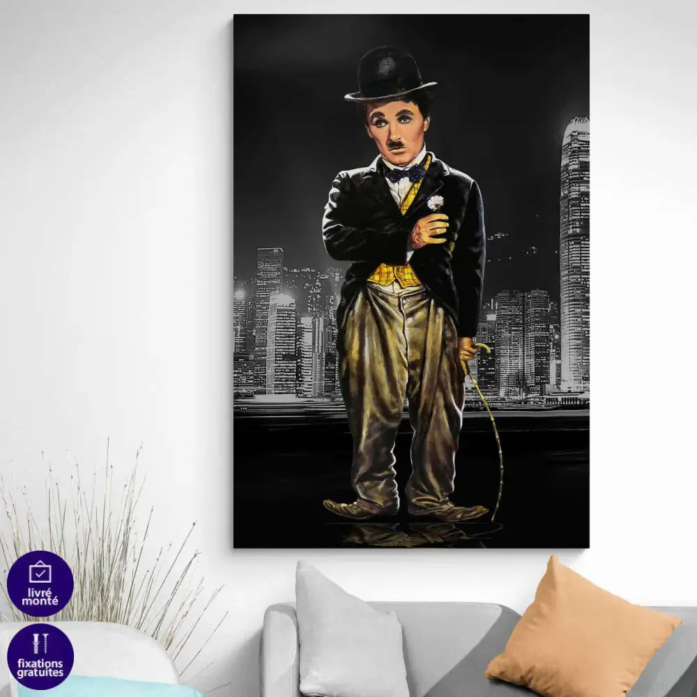 Tableau Charlie Chaplin L'Artiste - Montableaudeco