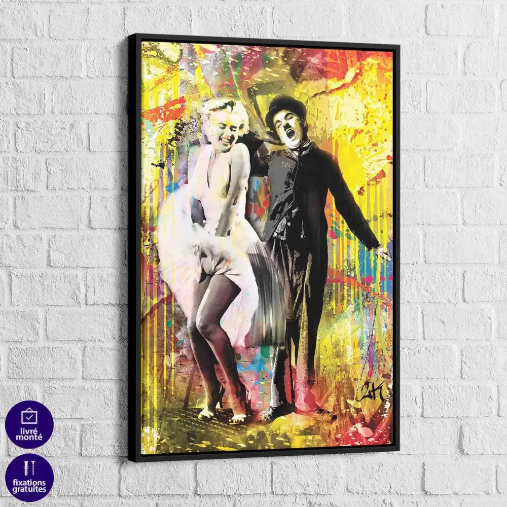 Tableau Charlie Chaplin & Marilyn Monroe - Montableaudeco
