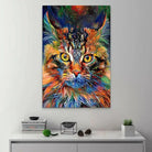 Tableau Chat Coloré - Montableaudeco