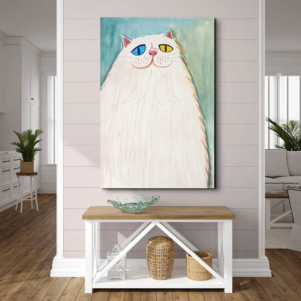 Tableau Chat Coloré Collection 7 Pièces 30x40cm / F / Toile tendue sur châssis Tableau Chat