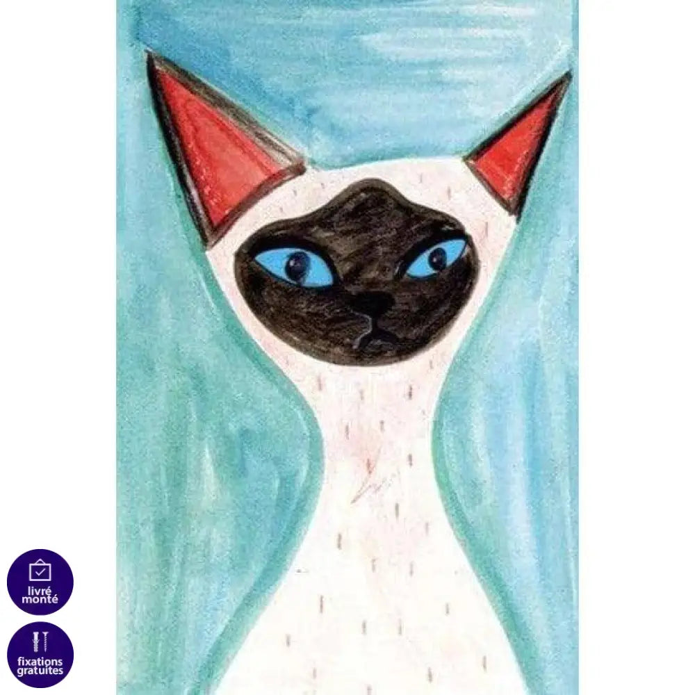 Tableau Chat Coloré | Déco Original | Offre de Bienvenue -20% j