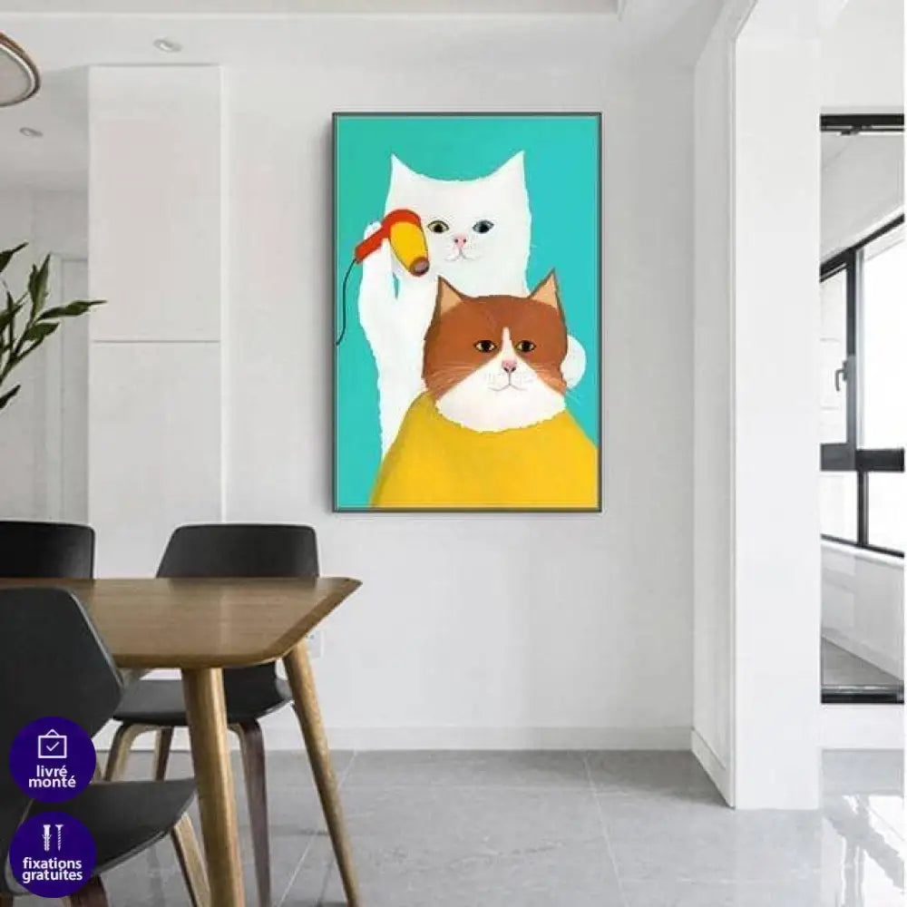 Tableau Chat Coloré Fun Collection 13 Pièces - Montableaudeco