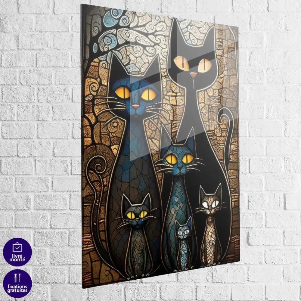 Décoration féline en tableau contemporain"

