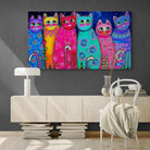 Tableau Chat Multi Couleur - Montableaudeco