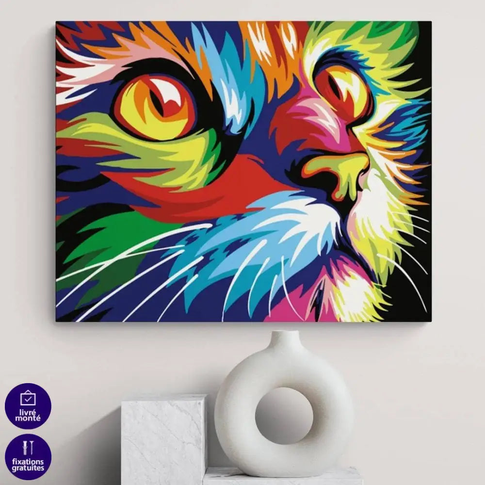 Tableau Chat Pop Art - Montableaudeco