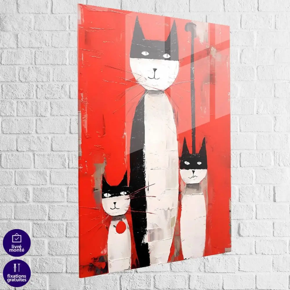 Tableau Chat Trilogie des Félins 40x60cm / Plexiglas / C Tableau Street Art