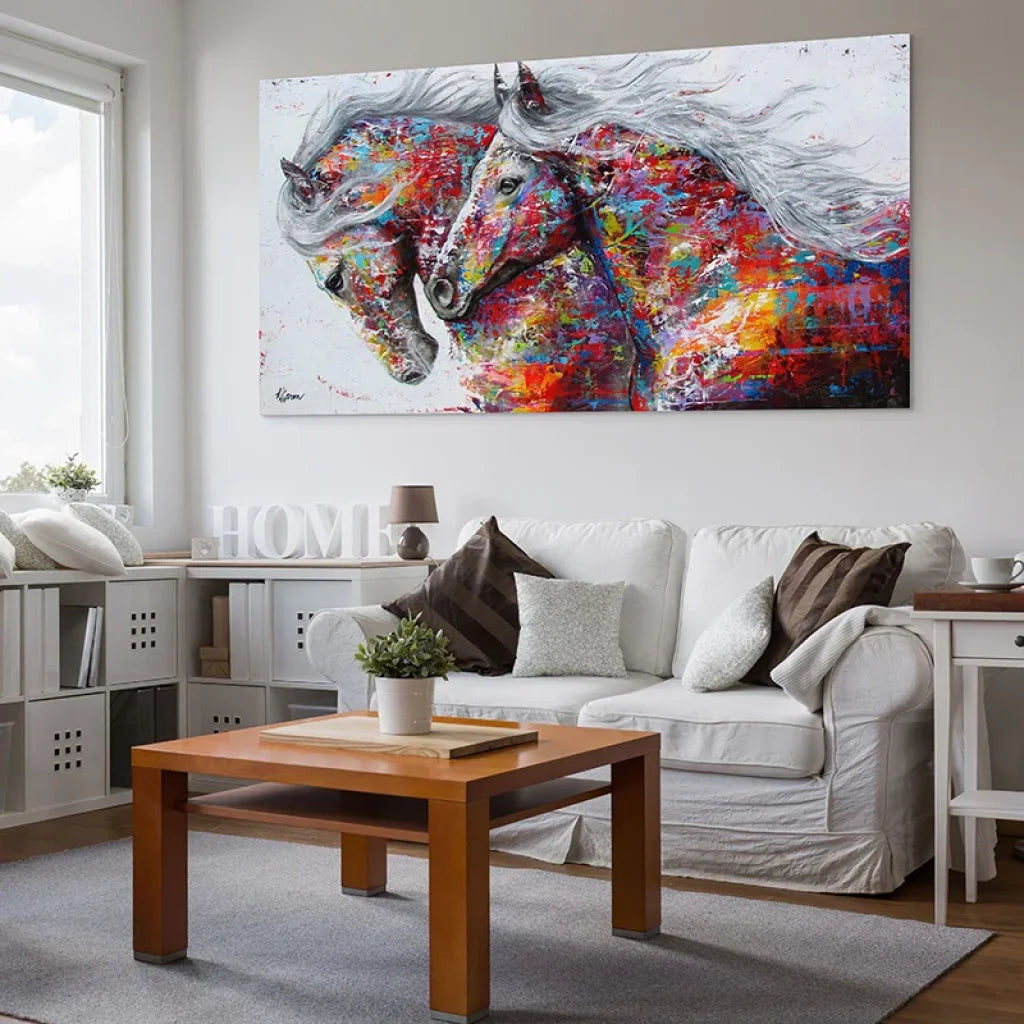 Tableau triptyque sur toile - Cheval - Des prix 50% moins cher qu'en magasin Tableau triptyque sur toile - Cheval - Des prix 50% moins cher qu'en magasin