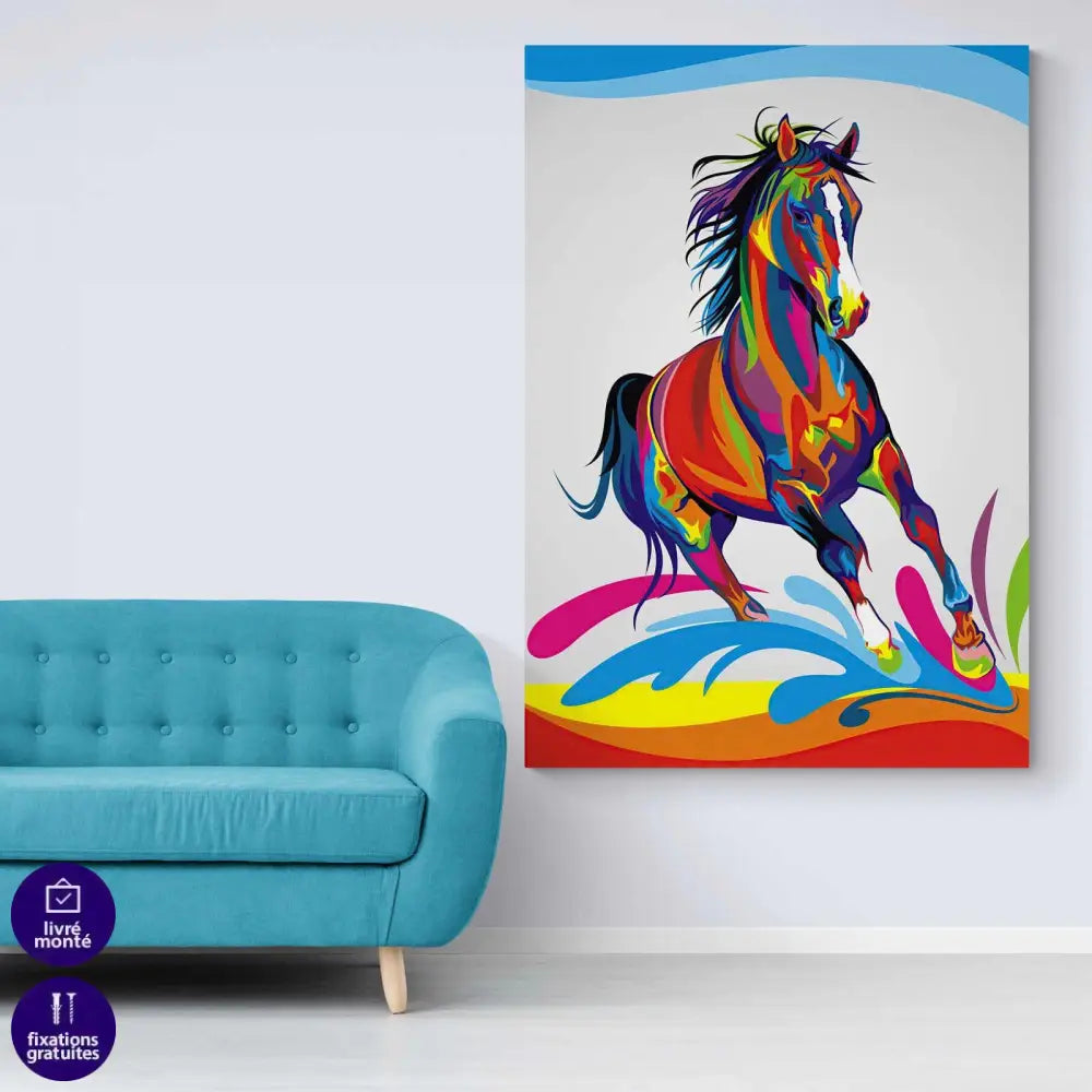 Tableau Cheval Pop Art - Montableaudeco