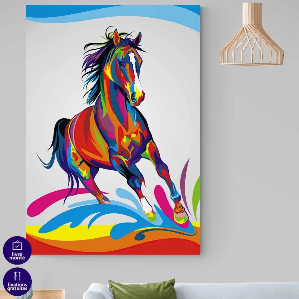 Tableau Cheval Pop Art - Montableaudeco