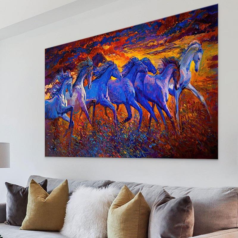 Tableau Chevaux Colorés - Montableaudeco