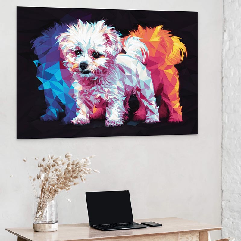 Tableau Chien | Le Bichon Pop | Offre De Bienvenue -20% b