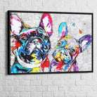 Illustration murale de bouledogues expressifs 2
