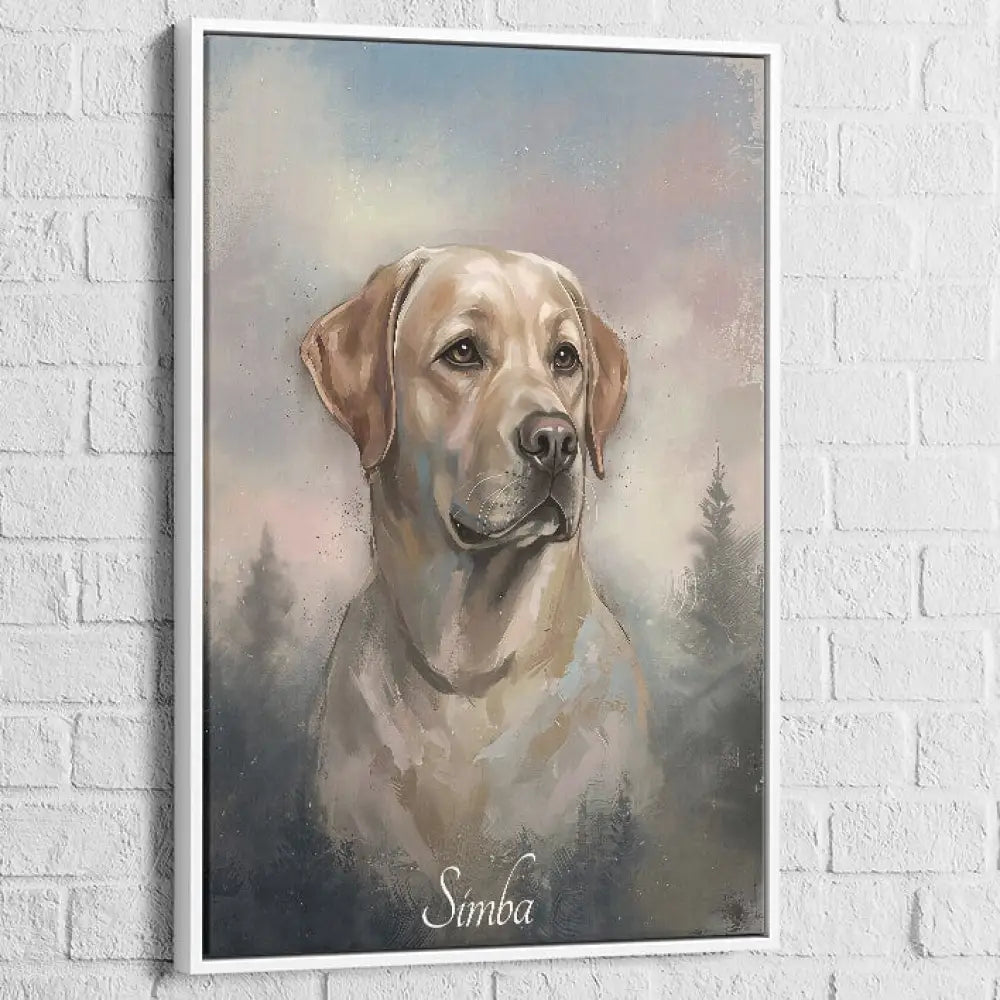 œuvre murale personnalisée avec photo de chien