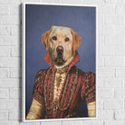 Toile murale chien personnalisé élégance royale inspiration d’époque