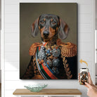 Tableau Chien Personnalisé Historique – Héros Décoré 60x80cm / Affiche sans cadre Tableau Chien