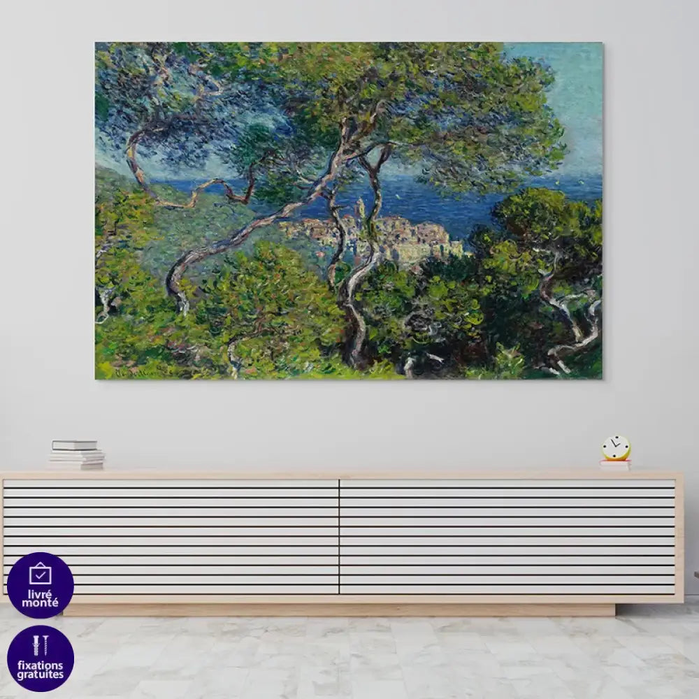 Tableau Claude Monet Villas à Bordighera reproduction sur toile