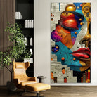 Œuvre d’art colorée style futuriste et artistique

