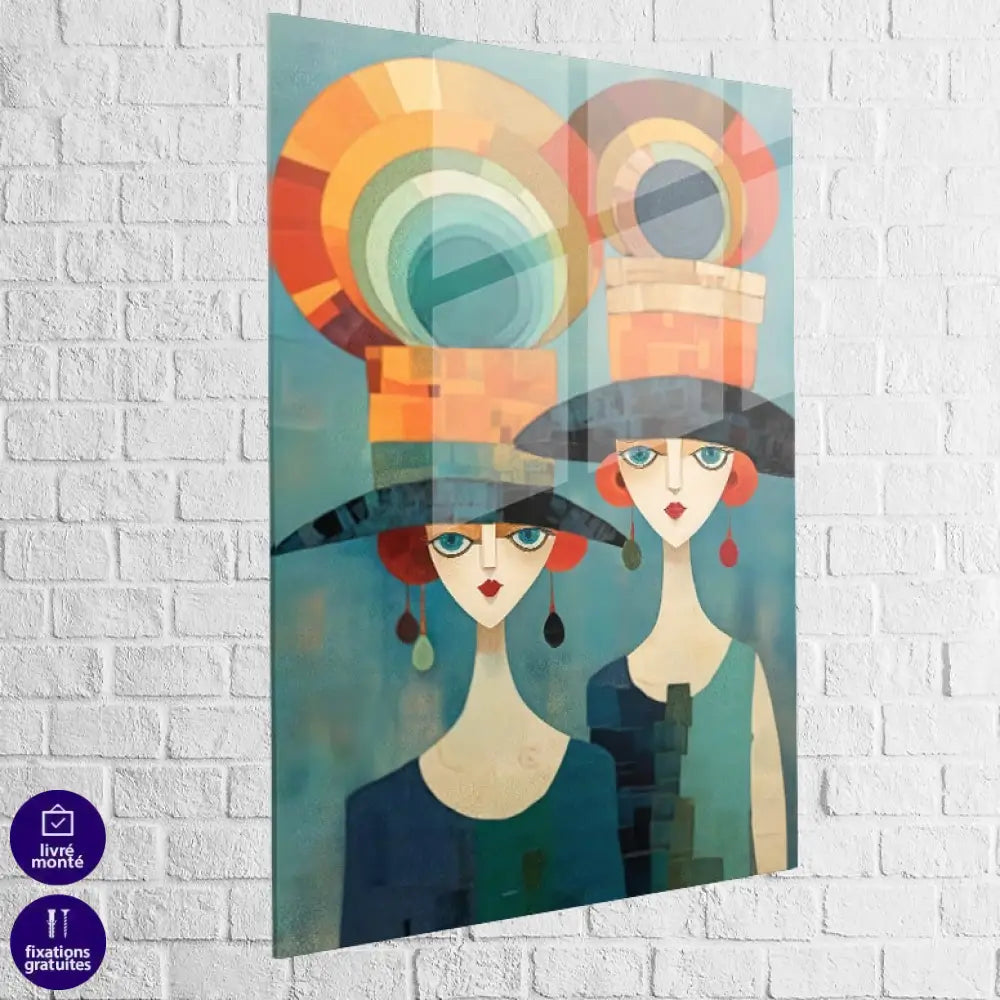 Tableau Contemporain Élégance Géométrique 40x60cm / Plexiglas Tableau Moderne