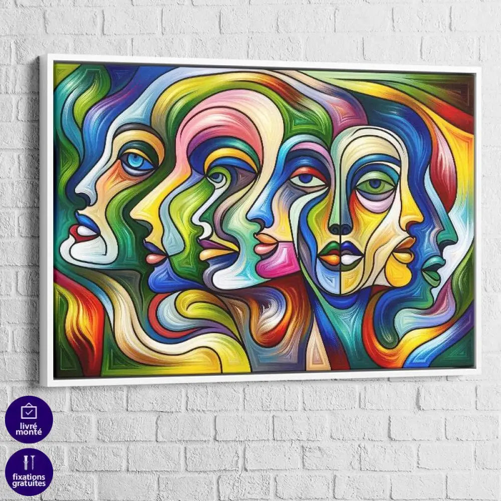 Tableau Contemporain Visages du Vivant - Montableaudeco