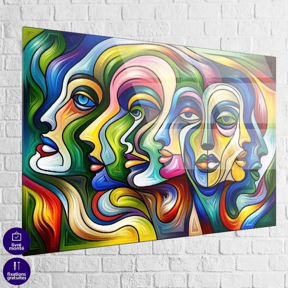 Tableau Contemporain Visages du Vivant - Montableaudeco