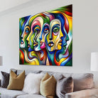 Tableau Contemporain Visages du Vivant - Montableaudeco