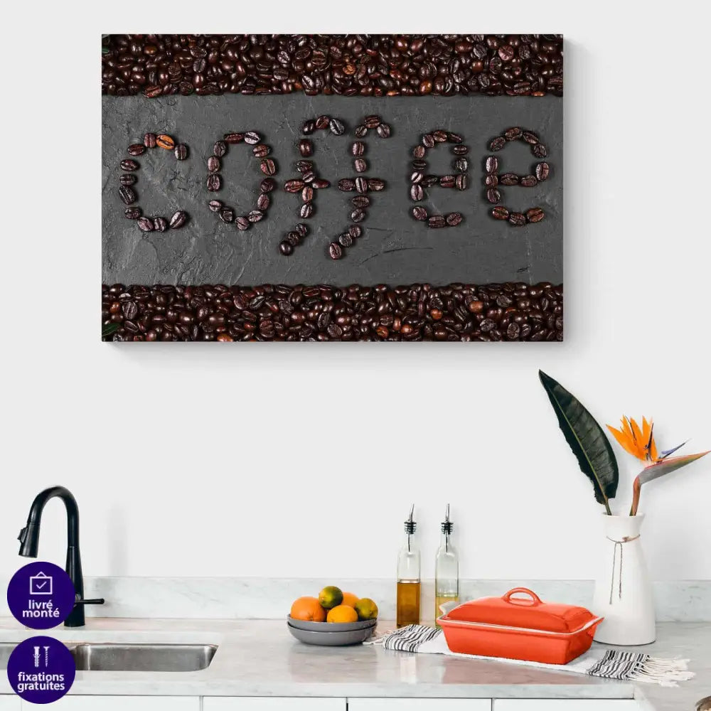 Tableau Cuisine Café Les Grains - Montableaudeco