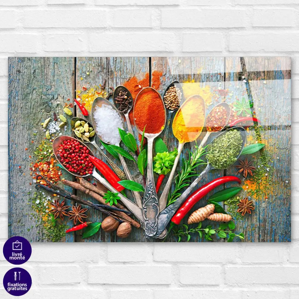 Tableau Cuisine Cuillères et épices - Montableaudeco