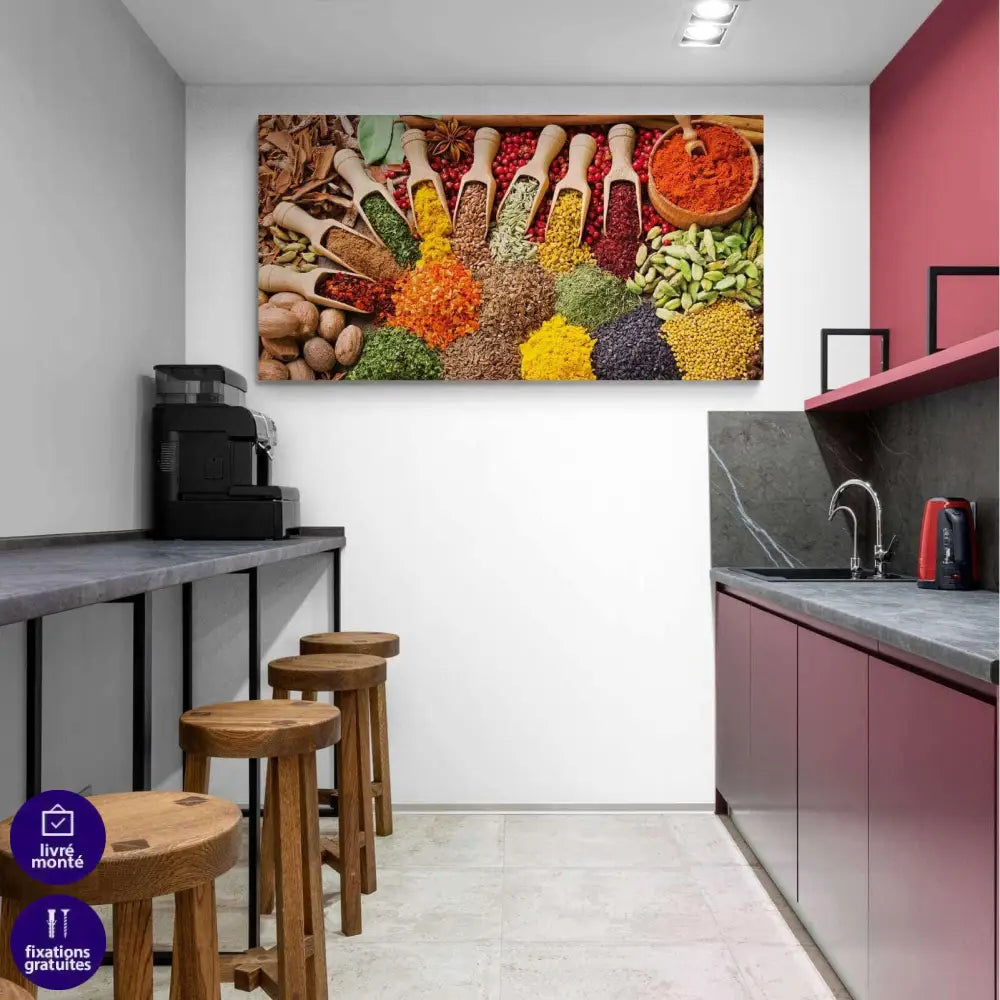 Tableau Cuisine Épices et Couleurs - Montableaudeco