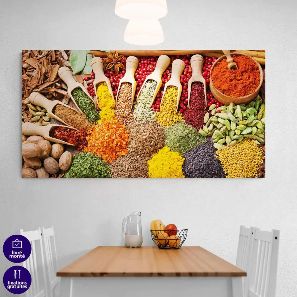 Tableau Cuisine Épices et Couleurs - Montableaudeco
