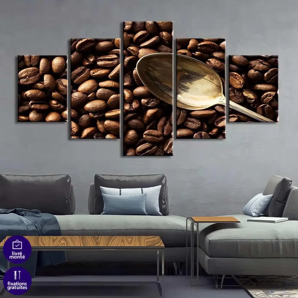 Tableau Cuisine Grains de Café - Montableaudeco