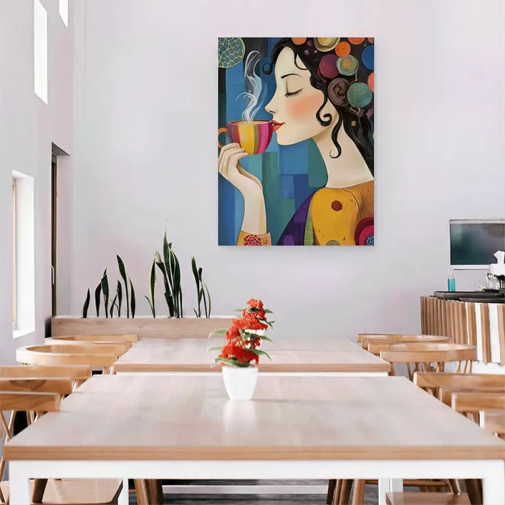 Tableau de décoration aux tons chauds pour espace cuisine ou salle à manger