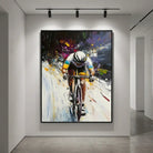 Tableau Cycliste Moderne Explosion de Couleurs - Tableau Sport