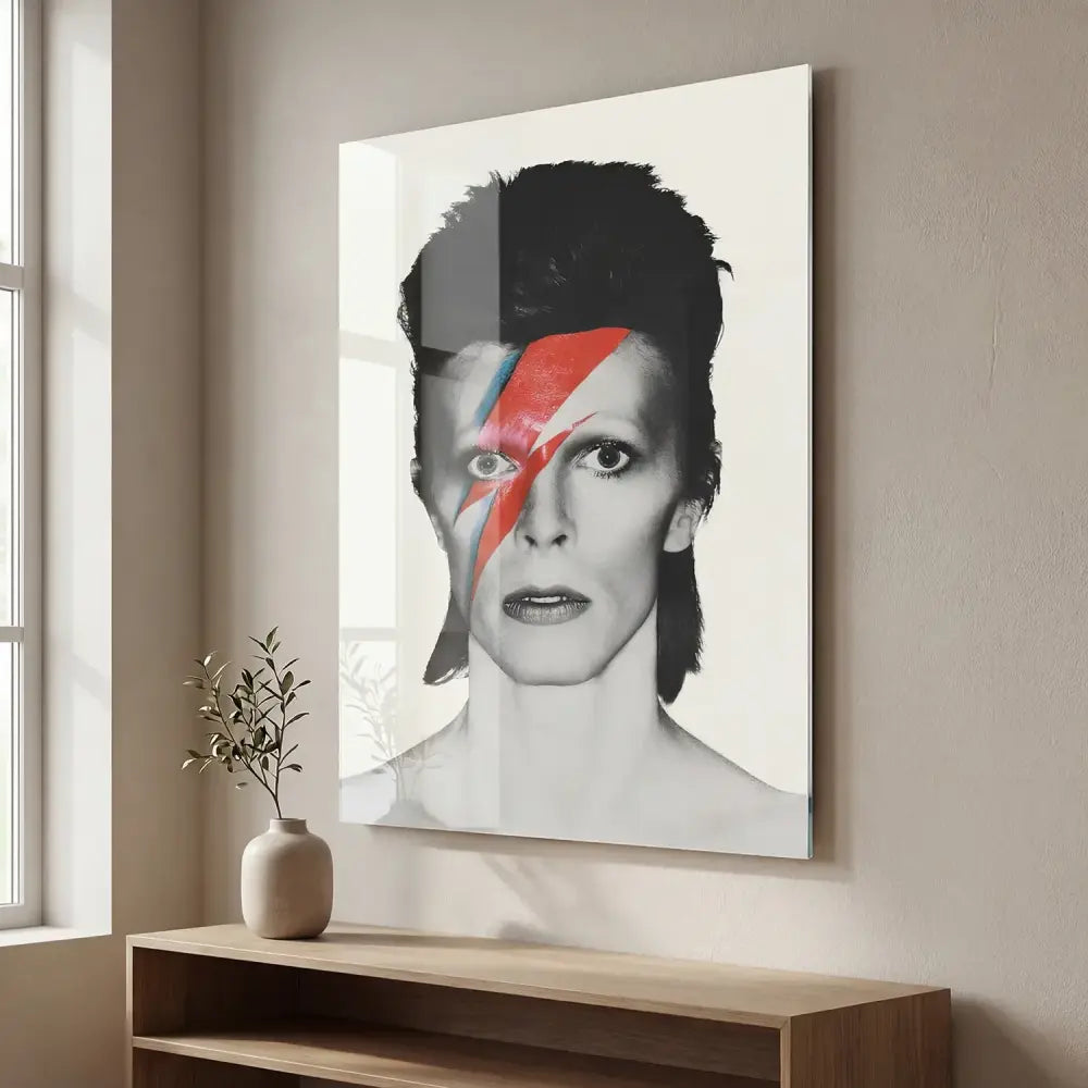 Tableau David Bowie Noir et Blanc - 40x60cm / Plexiglas - Tableau Vache