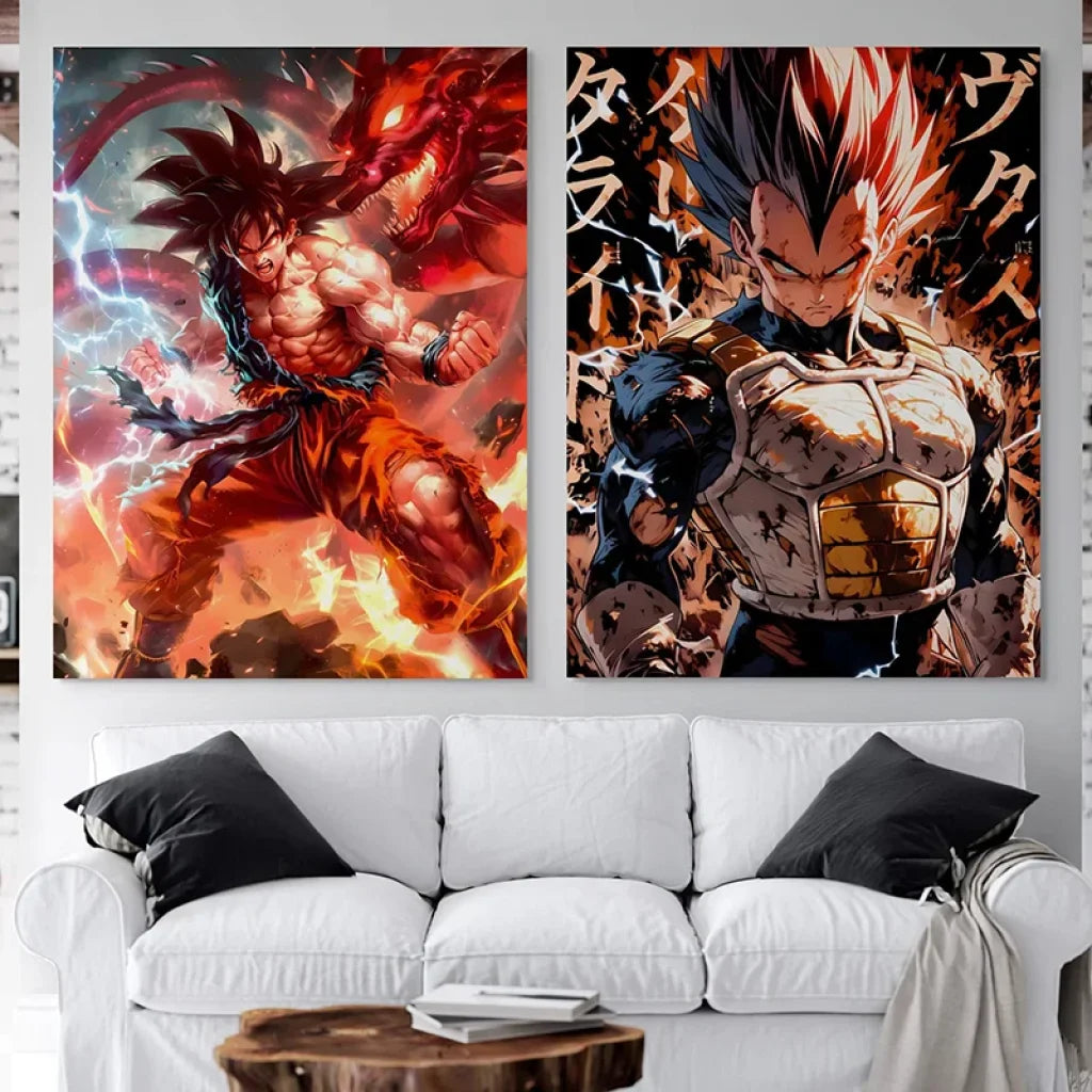 décoration murale dragon ball goku super saiyan