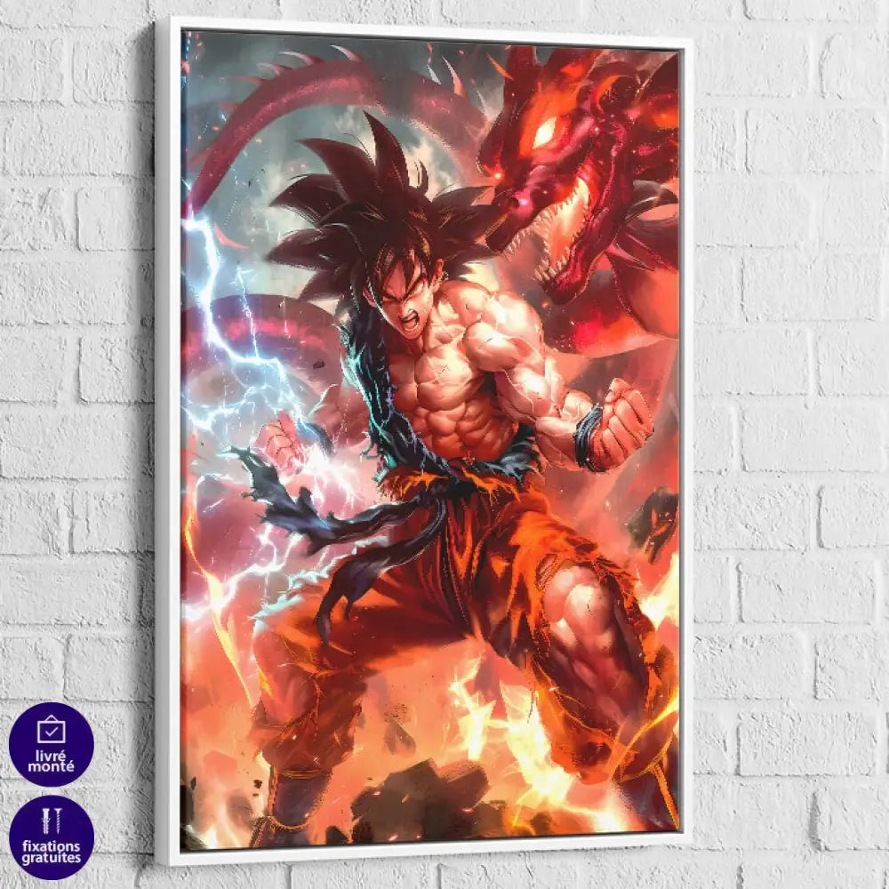 art mural dragon ball personnages cultes