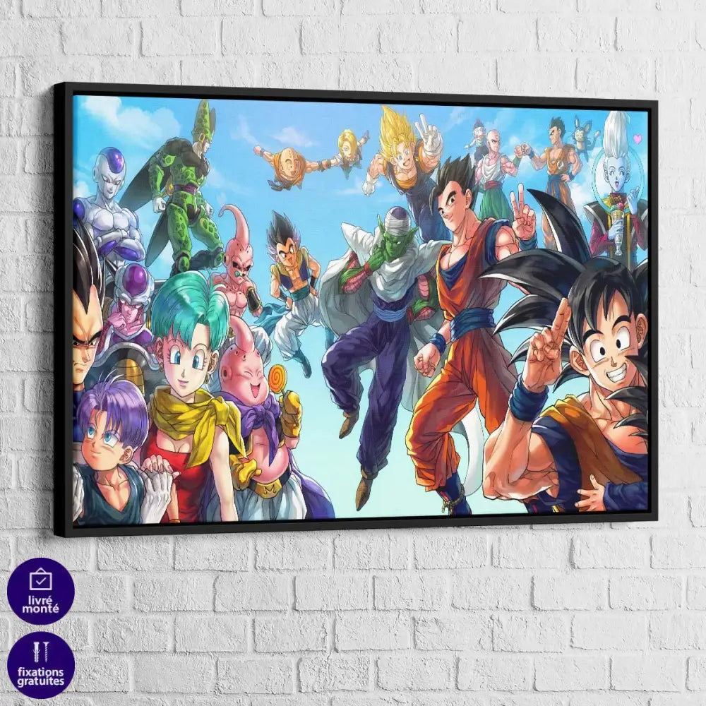Tableau Dragon Ball En Famille - Montableaudeco
