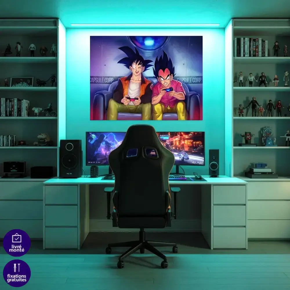 tableau dragon ball game over kakarot goku vegeta gaming