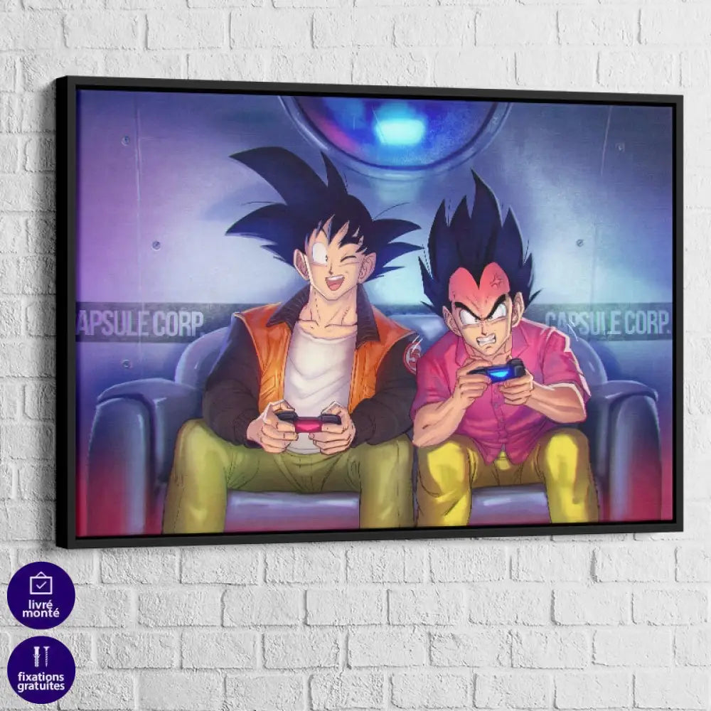 tableau street art dragon ball capsule corp gaming room