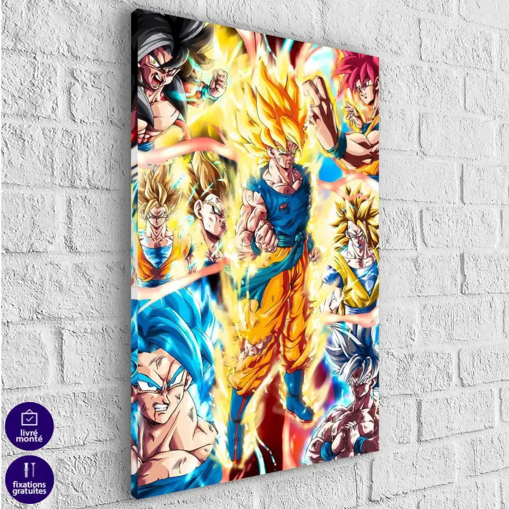 Tableau Dragon Ball Sangoku Saiyan Story - Montableaudeco