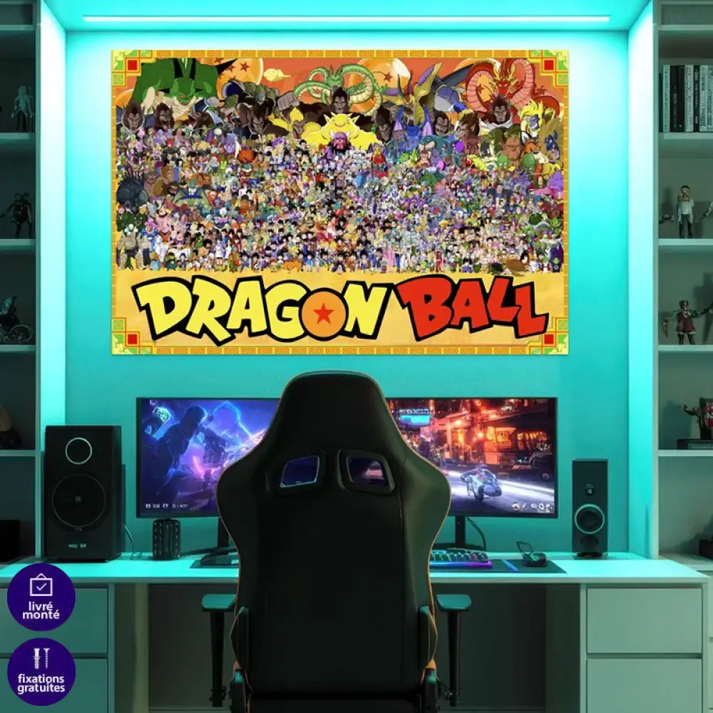 tableau dragon ball univers complet des guerriers Z