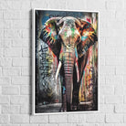 Tableau Elephant Coloré Graffiti - Montableaudeco