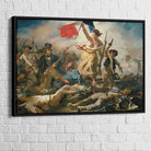 Tableau cadre noir – La Liberté guidant le Peuple, style musée