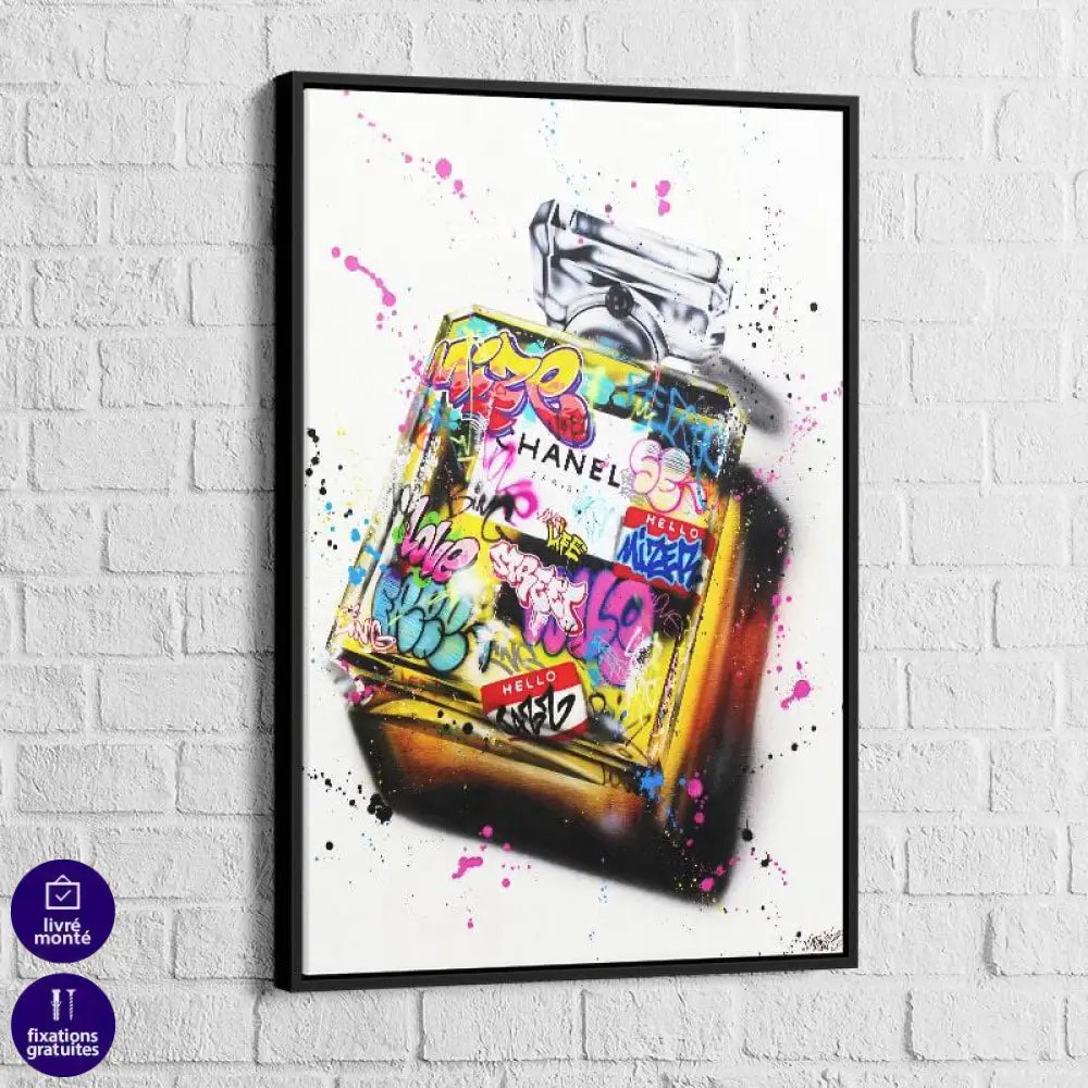 Tableau Fashion Chanel Graffiti - Montableaudeco